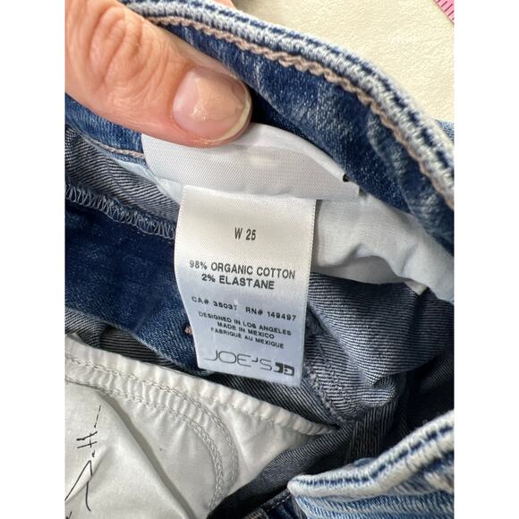 Joe’s Jeans The Lara Mid Rise Cigarette Straight Leg Ankle in Amsterdam Blue 25 - Picture 7 of 14